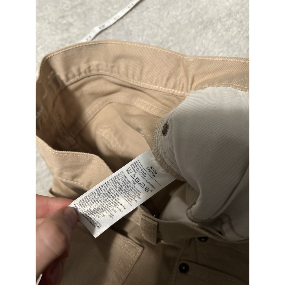 New Old Navy Men's Slim Beige Jeans Size 30x30 Pants Built Flex - Picture 8 of 8